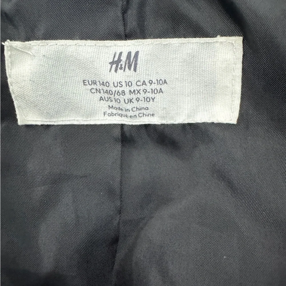H&M Kids Dark‎ Gray Puffer Jacket Size 10